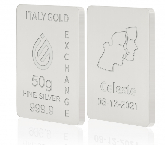 Silver ingots Star Signs - Gemini - 50gr IGE GOLD