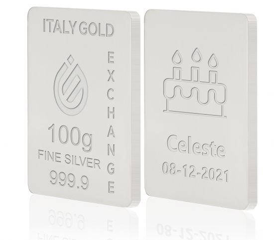 Silver ingot 100gr - Birthday IGE GOLD