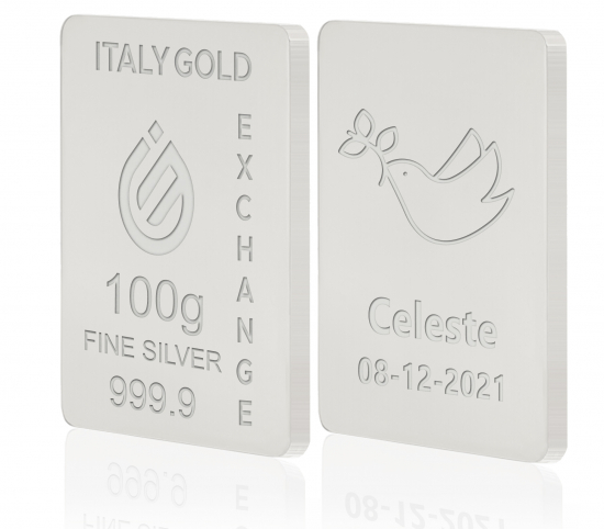 Lingot Argent Pur 100 g. pour Confirmation Italy Gold Exchange