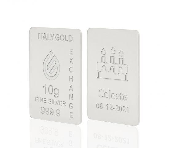 Silver ingot 10gr - Birthday IGE GOLD