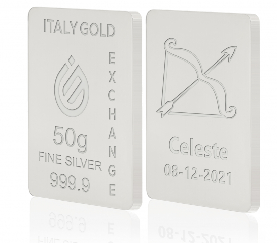 Silver ingots Star Signs - Sagittarius - 50gr Italy Gold Exchange