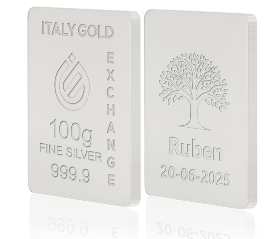 Reiner Silberbarren von 100 g IGE GOLD