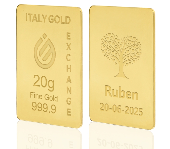 Lingotto Oro 24Kt da 20 gr. Albero portafortuna  IGE GOLD