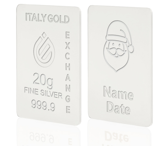 Silver ingot gift for Christmas - 20gr Italy Gold Exchange