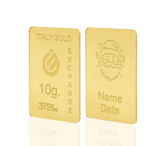 Gold ingot for Christmas - 9Kt - 10gr Italy Gold Exchange