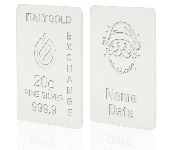 Silver ingot gift for Christmas - 20gr Italy Gold Exchange