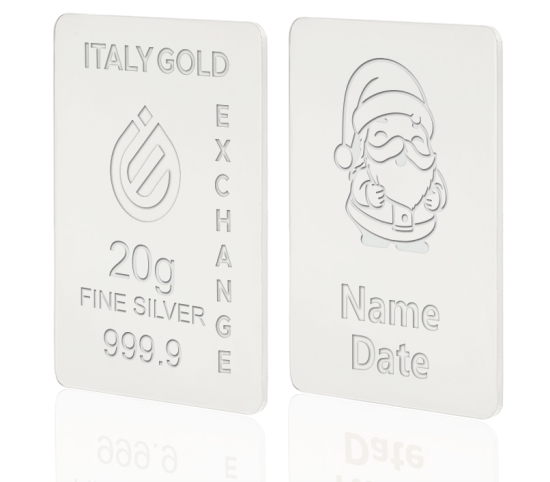 Silver ingot gift for Christmas - 20gr Italy Gold Exchange