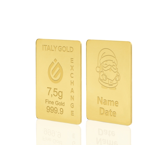 Lingotto Oro regalo Natale 24 Kt da 7,5 gr. Italy Gold Exchange