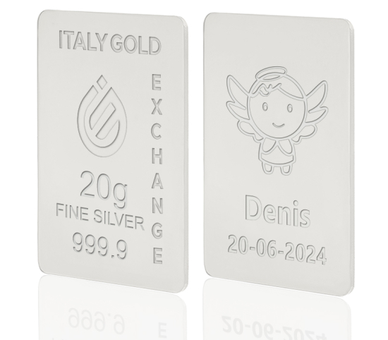 Lingot Argent Pur 20 g. pour Baptême  IGE GOLD