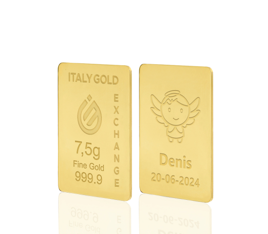 24 Karat Taufgeschenk Goldbarren aus 7,5 g Italy Gold Exchange