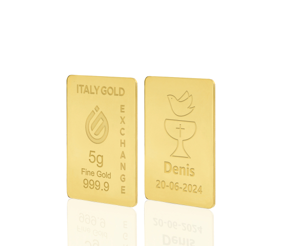 24 Karat Taufgeschenk Goldbarren aus 5 g Italy Gold Exchange