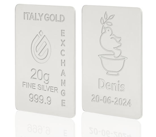 Lingot Argent Pur 20 g. pour Baptême  Italy Gold Exchange