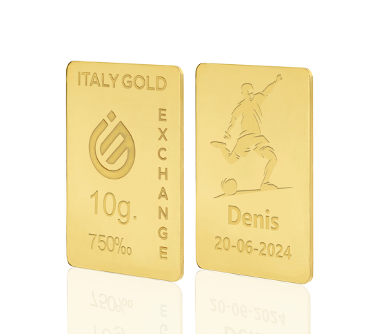 Lingot Or sport football 18 ct de 10 g.  Italy Gold Exchange