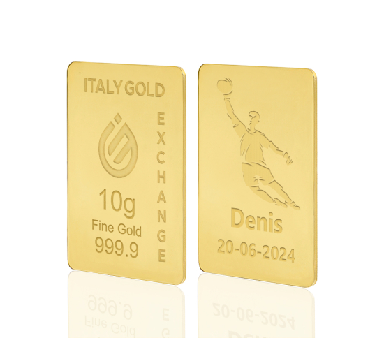 Lingot Or 24 ct de 10 g. sport football Italy Gold Exchange