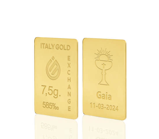 Lingot Or 14 ct de 7,5 g. pour Communion IGE GOLD