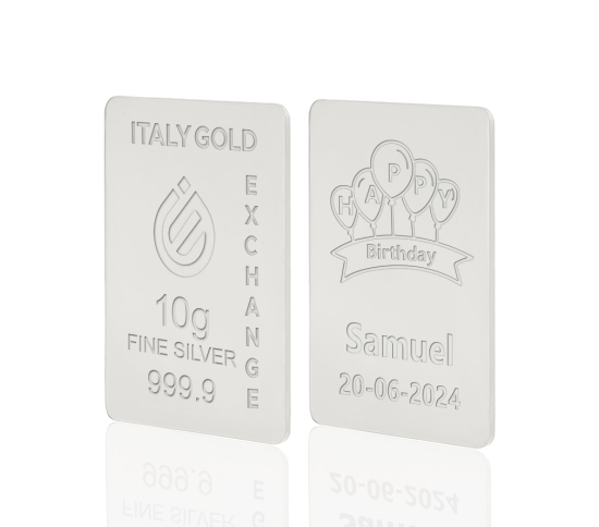 Lingot Argent Pur 10 g. pour Anniversaire IGE GOLD