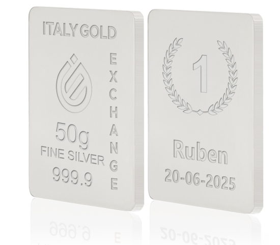 Reiner Silberbarren von 50 g IGE GOLD