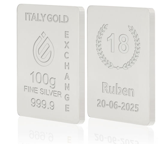 Reiner Silberbarren von 100 g IGE GOLD