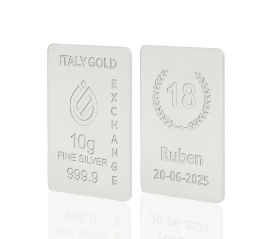 Lingot Argent Pur 10 g. pour Anniversaire IGE GOLD