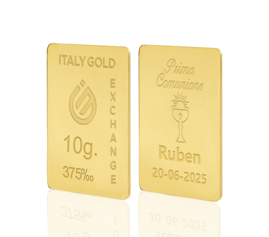 Lingot Or cadeau pour Communion 9 ct de 10 g.  IGE GOLD