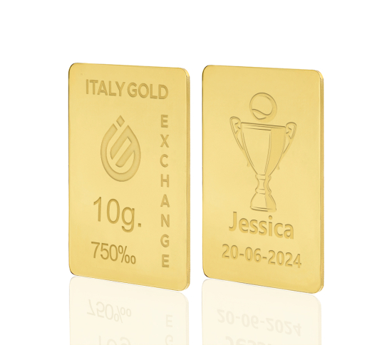 Lingot Or vainqueur de la coupe de tennis 18 ct de 10 g.  Italy Gold Exchange