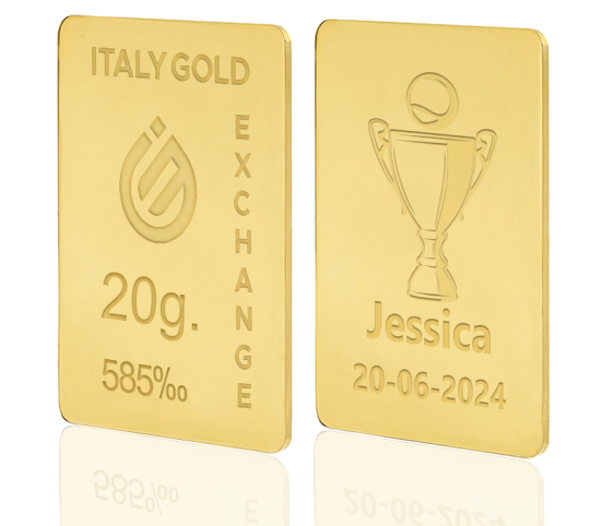 Lingote de Oro deporte tenis 14 Kt de 20 g. IGE GOLD