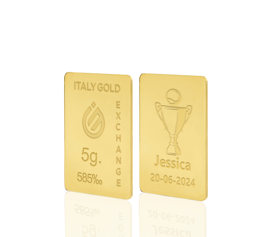 Lingot Or vainqueur de la coupe de tennis 14 ct de 5 g.  IGE GOLD