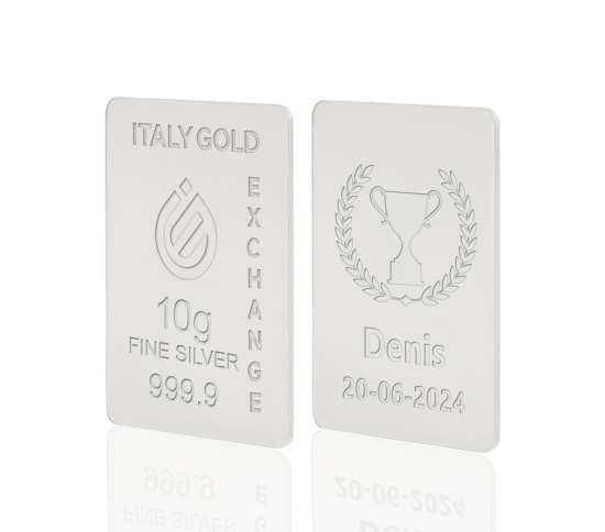 Lingot Argent Pur 10 g. vainqueur de la coupe Italy Gold Exchange