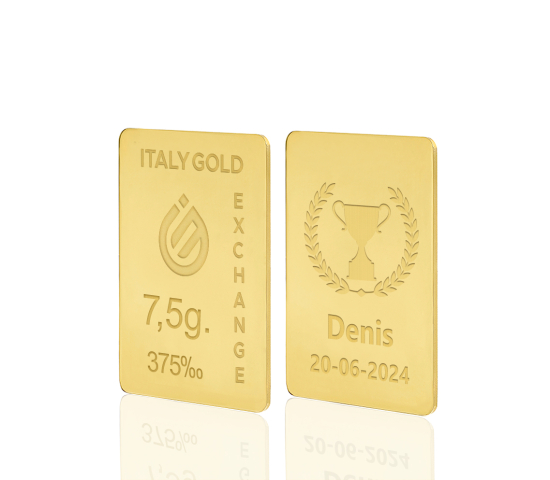 Lingot Or cadeau 9 ct de 7,5 g. vainqueur de la coupe  IGE GOLD