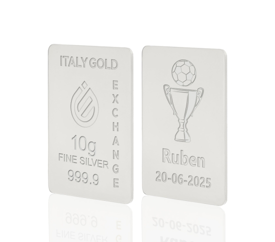 Lingot Argent Pur 10 g. coupe de football   Italy Gold Exchange