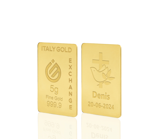 Lingot Or 24 ct de 5 g. pour Confirmation Italy Gold Exchange