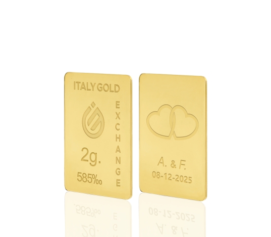 Sztabka Złota w prezencie na Ślub 14Kt 2gr Italy Gold Exchange