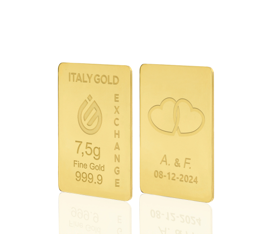 Lingot Or 24 ct de 7,5 g. pour Mariage Italy Gold Exchange