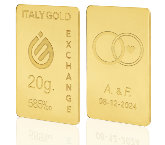 Sztabka Złota w prezencie na Ślub 14Kt 20gr Italy Gold Exchange