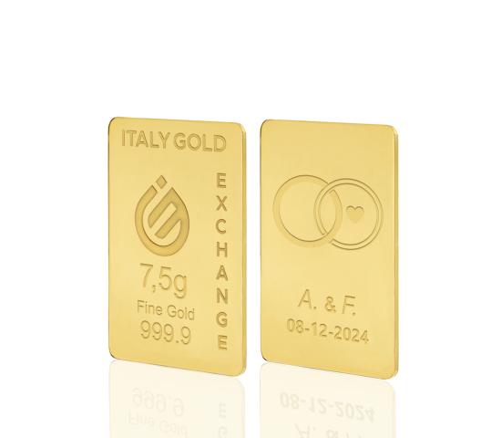 Lingot Or 24 ct de 7,5 g. pour Mariage Italy Gold Exchange