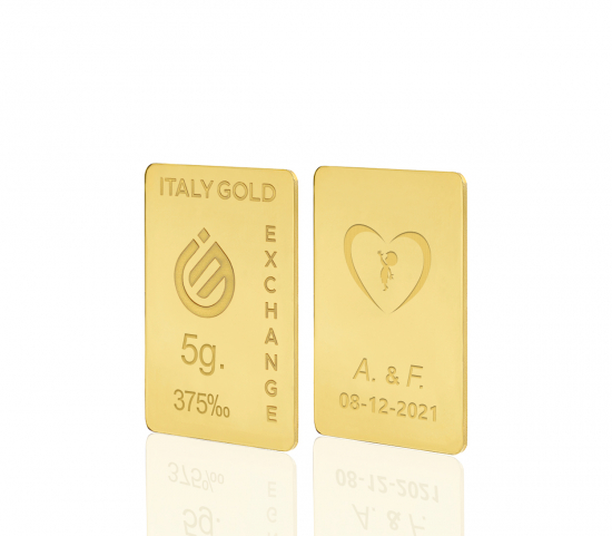 Lingot Or pour Mariage 9 ct de 5 g.  IGE GOLD