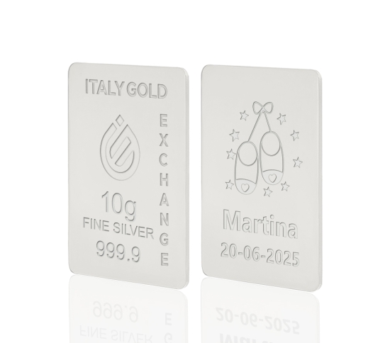 Lingot Argent Pur 10 g. pour Naissance IGE GOLD