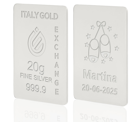 Lingot Argent Pur 20 g. pour Naissance IGE GOLD