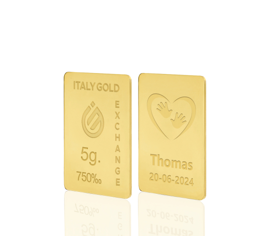 18 Karat Geburtsgeschenk Goldbarren aus 5 g Italy Gold Exchange