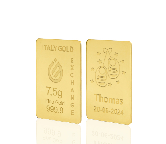 Lingot Or 24 ct de 7,5 g. pour Naissance IGE GOLD