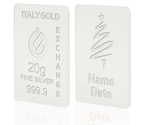 Silver ingot gift for Christmas - 20gr Italy Gold Exchange