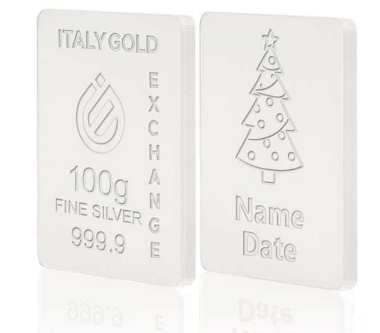 Silver ingot 100gr. Italy Gold Exchange