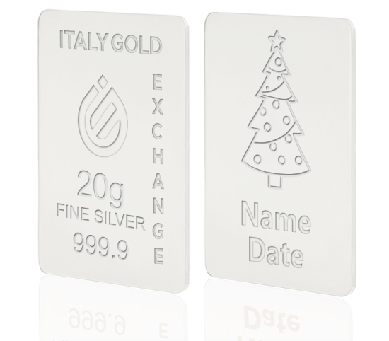 Silver ingot gift for Christmas - 20gr Italy Gold Exchange