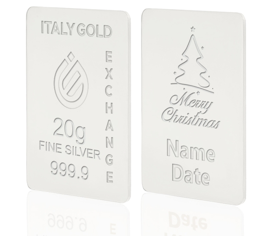 Silver ingot gift for Christmas - 20gr Italy Gold Exchange