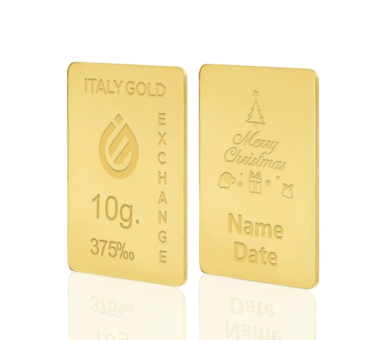 Gold ingot for Christmas - 9Kt - 10gr Italy Gold Exchange