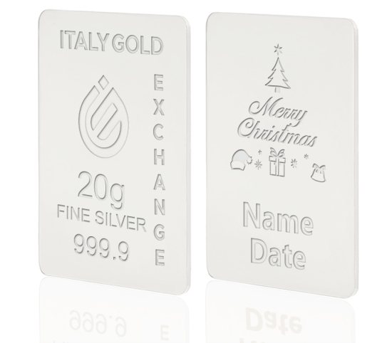 Silver ingot gift for Christmas - 20gr Italy Gold Exchange