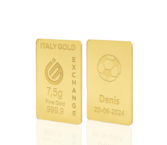 Lingot Or 24 ct de 7,5 g. sport football Italy Gold Exchange