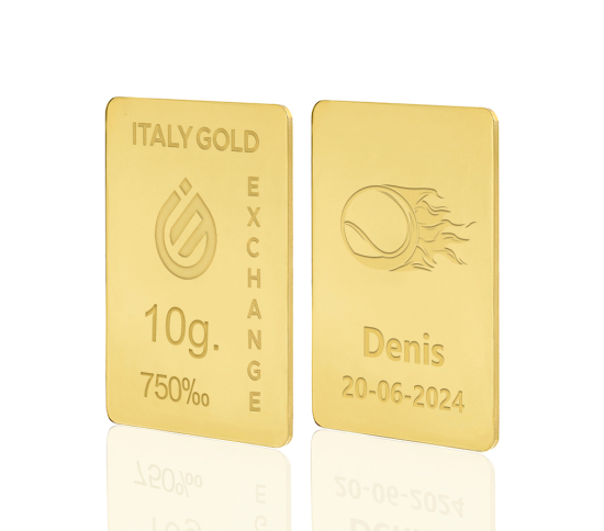 Lingote de Oro deporte tenis 18 Kt de 10g. IGE GOLD