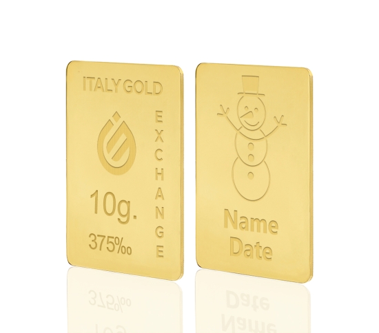 Gold ingot for Christmas - 9Kt - 10gr Italy Gold Exchange