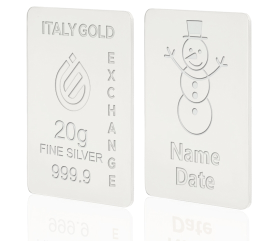 Silver ingot gift for Christmas - 20gr Italy Gold Exchange